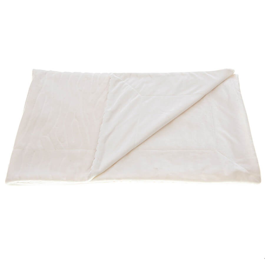 Plaid doux 130x170 cm couleur Ivoire | Deco-Delight.com