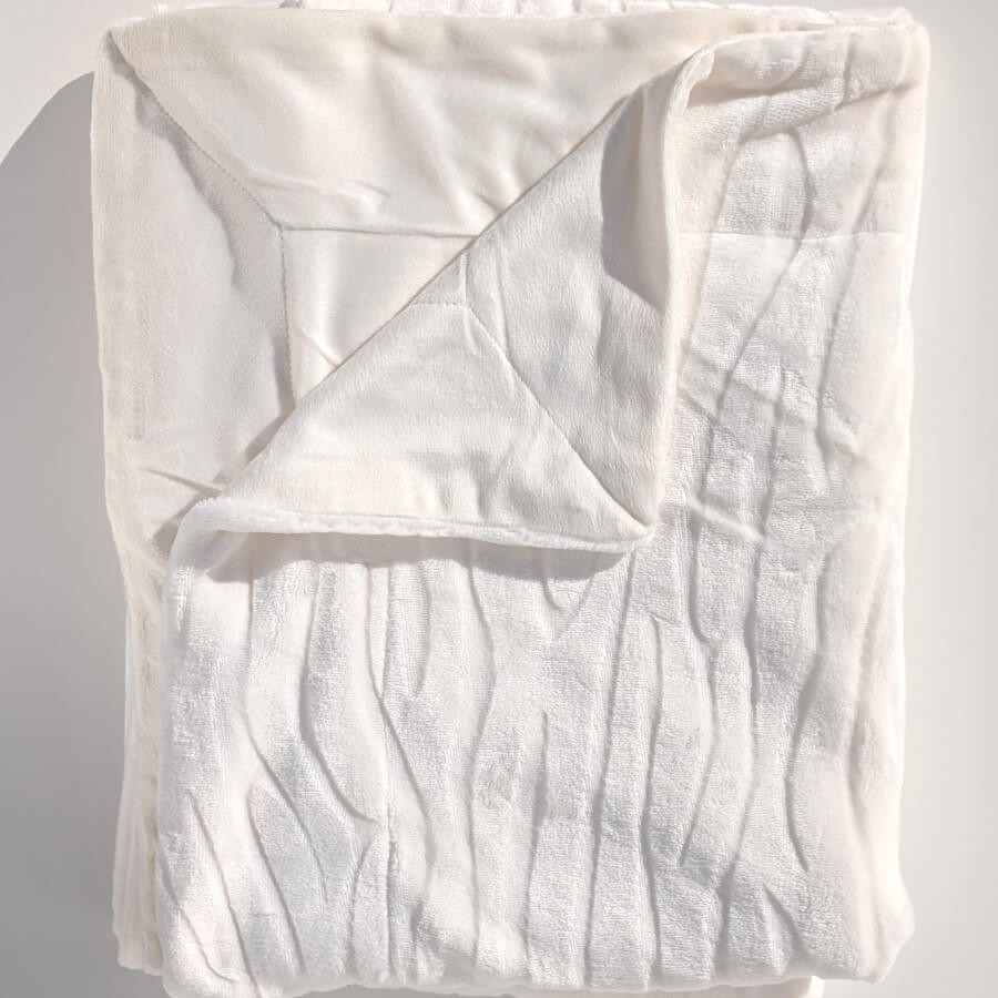 Plaid doux 130x170 cm couleur Ivoire | Deco-Delight.com