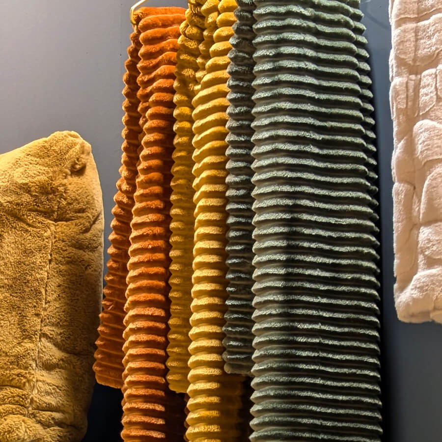 Plaid côtelé 130x170 cm couleur Kaki | Deco-Delight.com