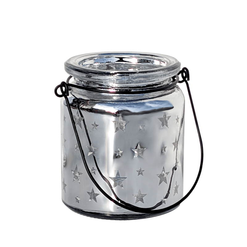 Photophore étoile en verre brillant  | Deco-Delight.com