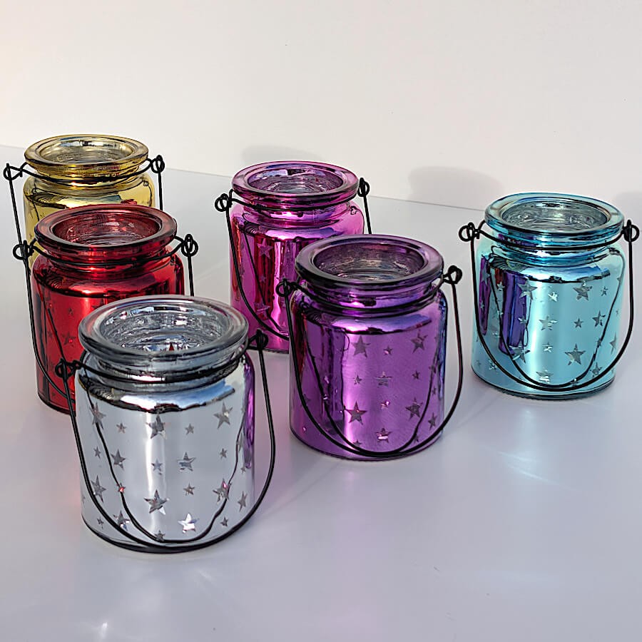 Photophore étoile en verre brillant  | Deco-Delight.com