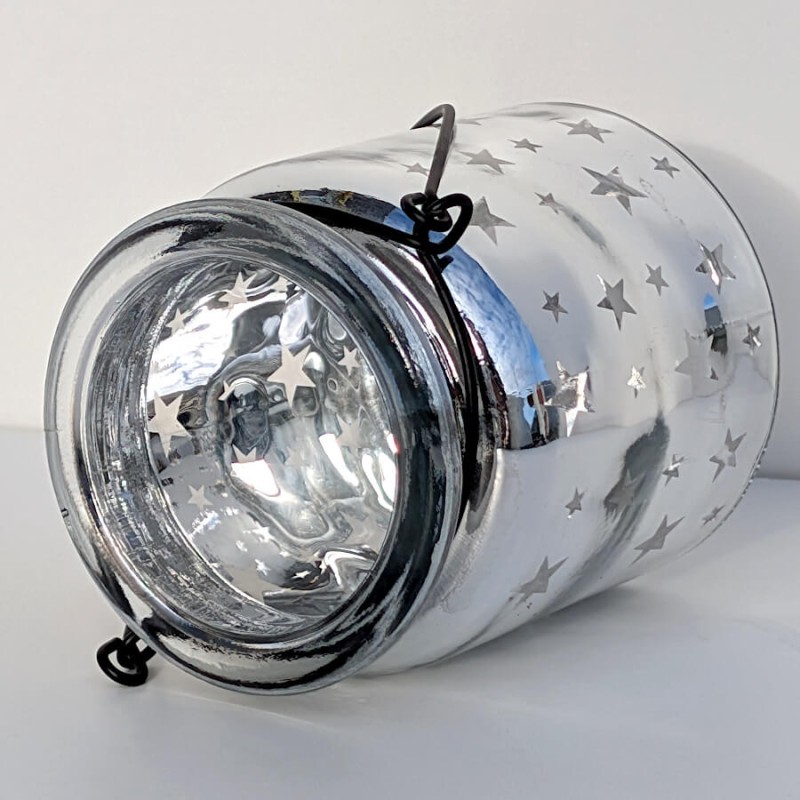 Photophore étoile en verre brillant  | Deco-Delight.com