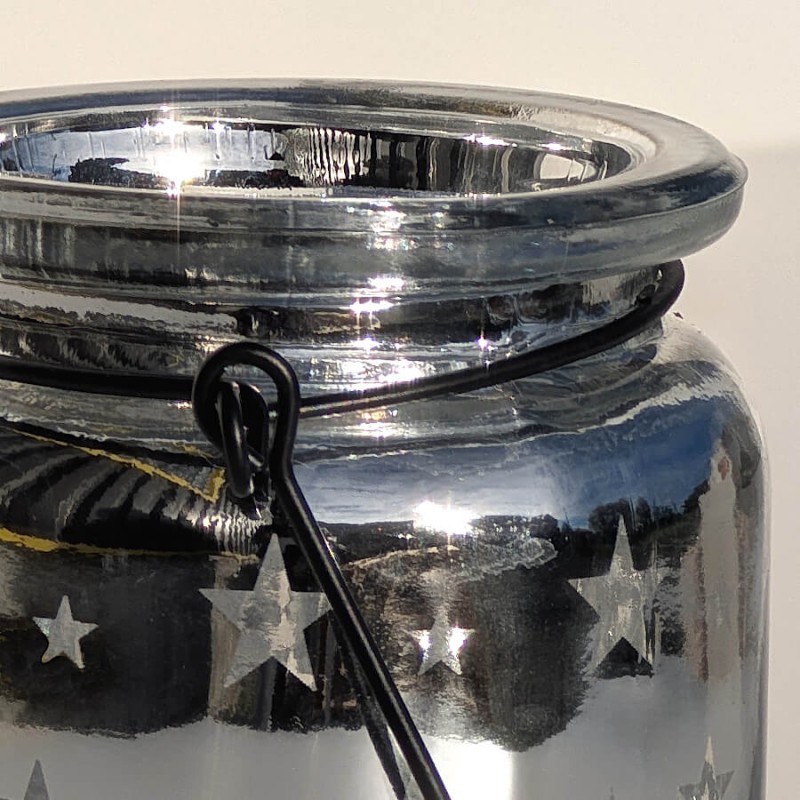 Photophore étoile en verre brillant  | Deco-Delight.com