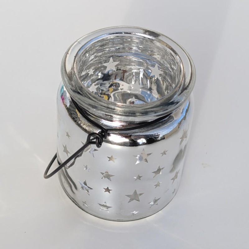 Photophore étoile en verre brillant  | Deco-Delight.com