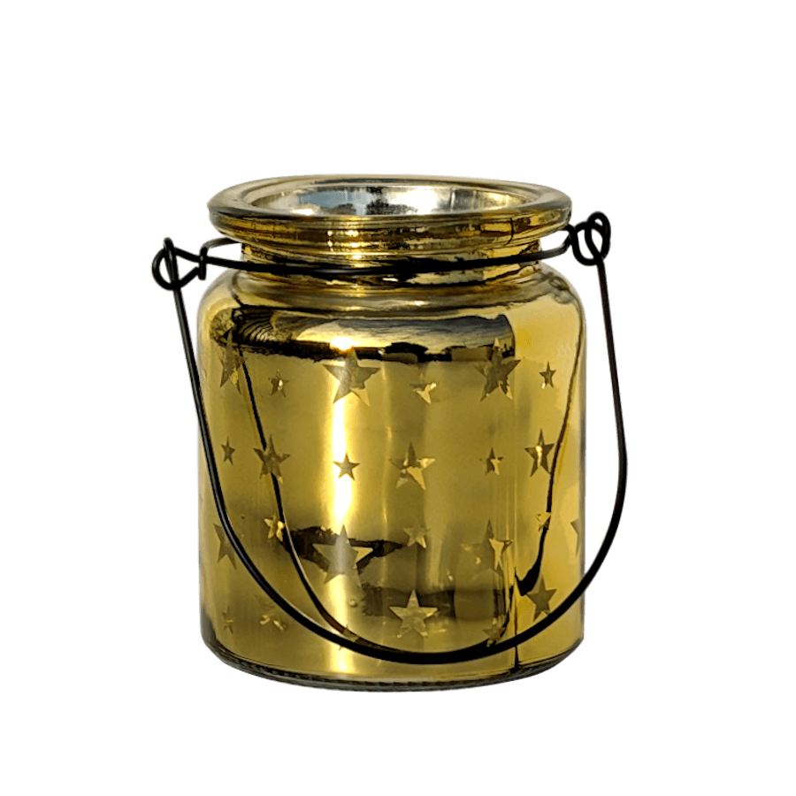 Photophore étoile en verre brillant  | Deco-Delight.com