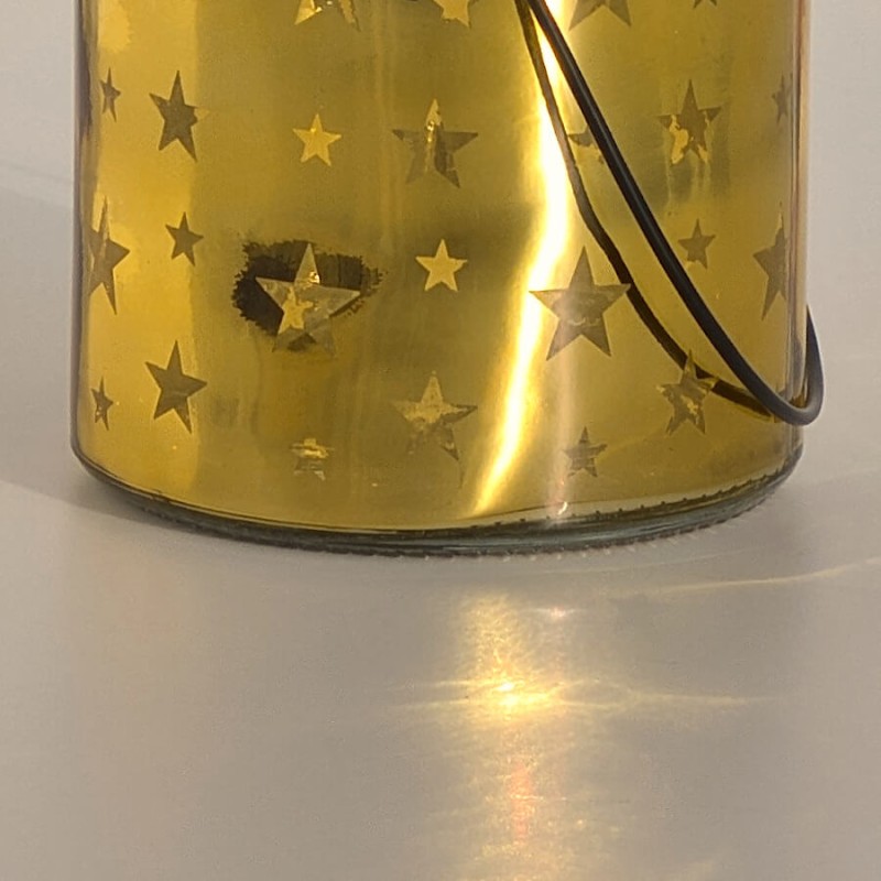 Photophore étoile en verre brillant  | Deco-Delight.com