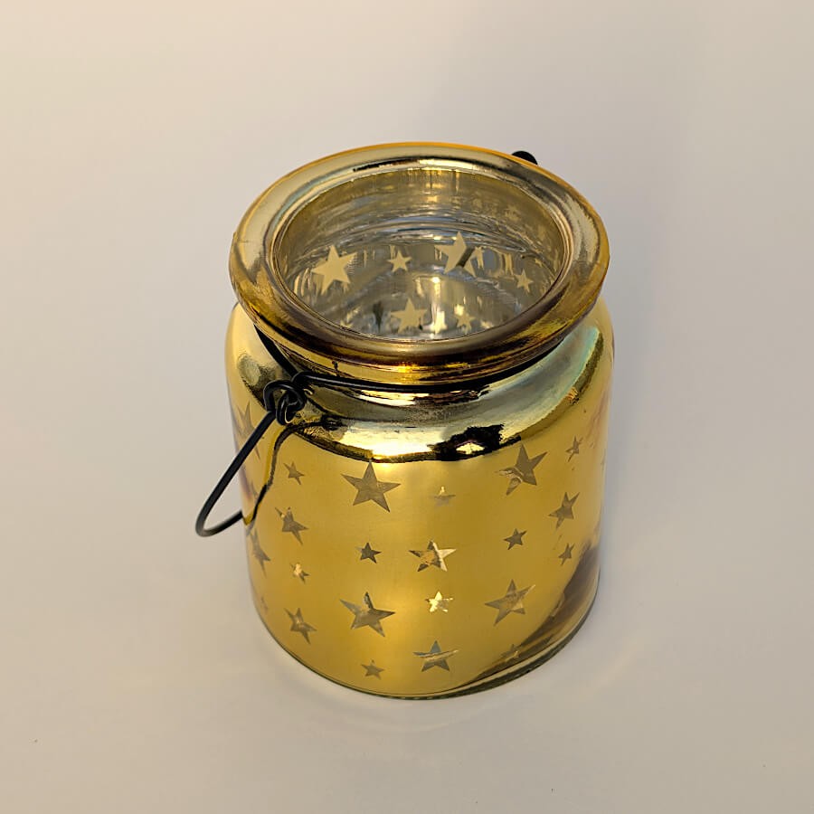 Photophore étoile en verre brillant  | Deco-Delight.com