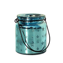 Photophore étoile en verre brillant  | Deco-Delight.com