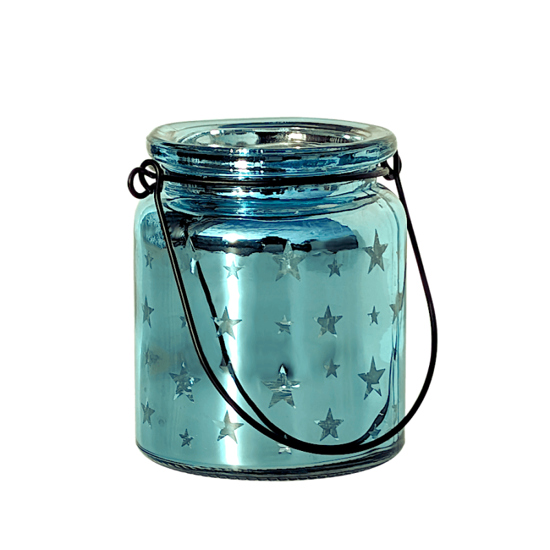 Photophore étoile en verre brillant  | Deco-Delight.com