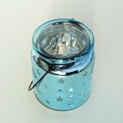 Photophore étoile en verre brillant  | Deco-Delight.com