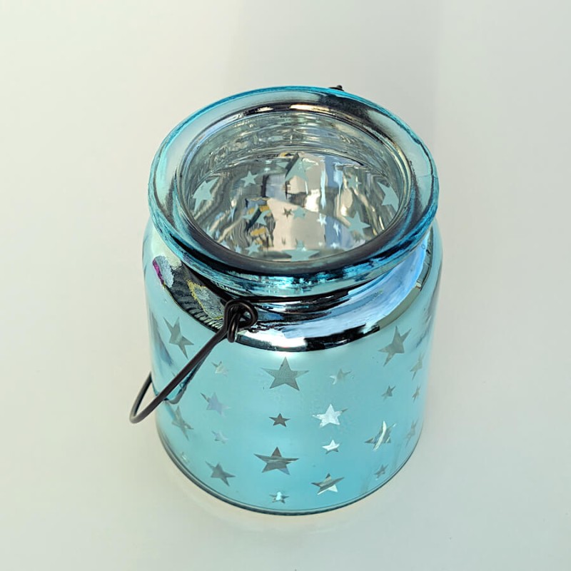 Photophore étoile en verre brillant  | Deco-Delight.com