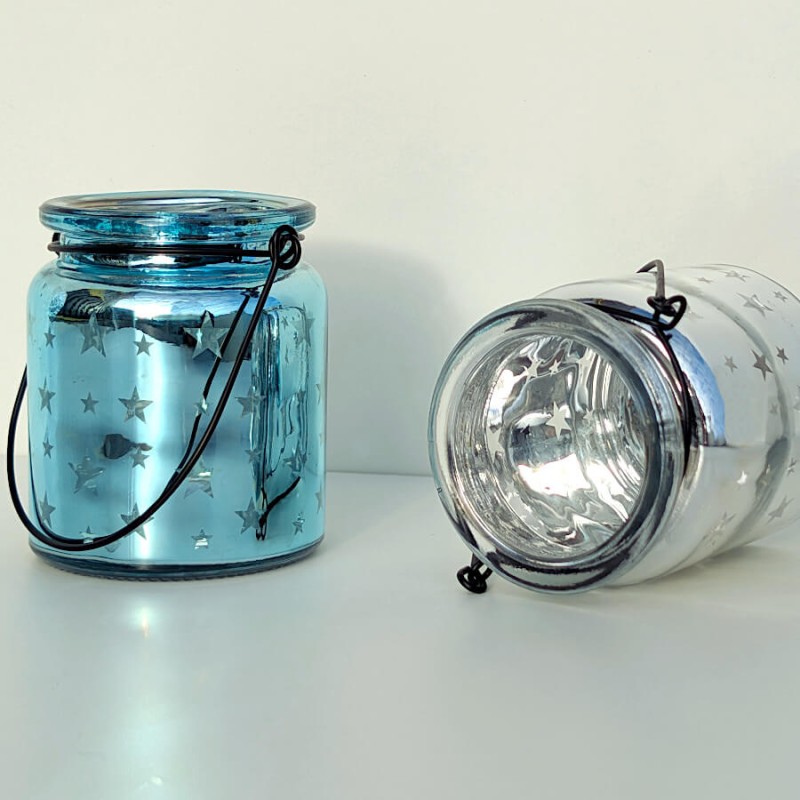 Photophore étoile en verre brillant  | Deco-Delight.com