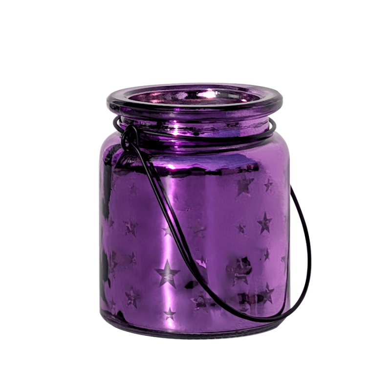 Photophore étoile en verre brillant  | Deco-Delight.com