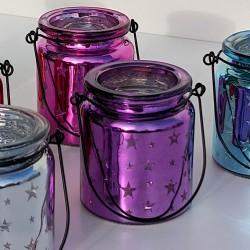 Photophore étoile en verre brillant  | Deco-Delight.com