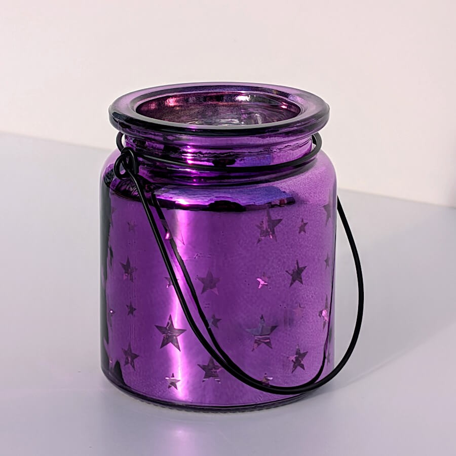 Photophore étoile en verre brillant  | Deco-Delight.com