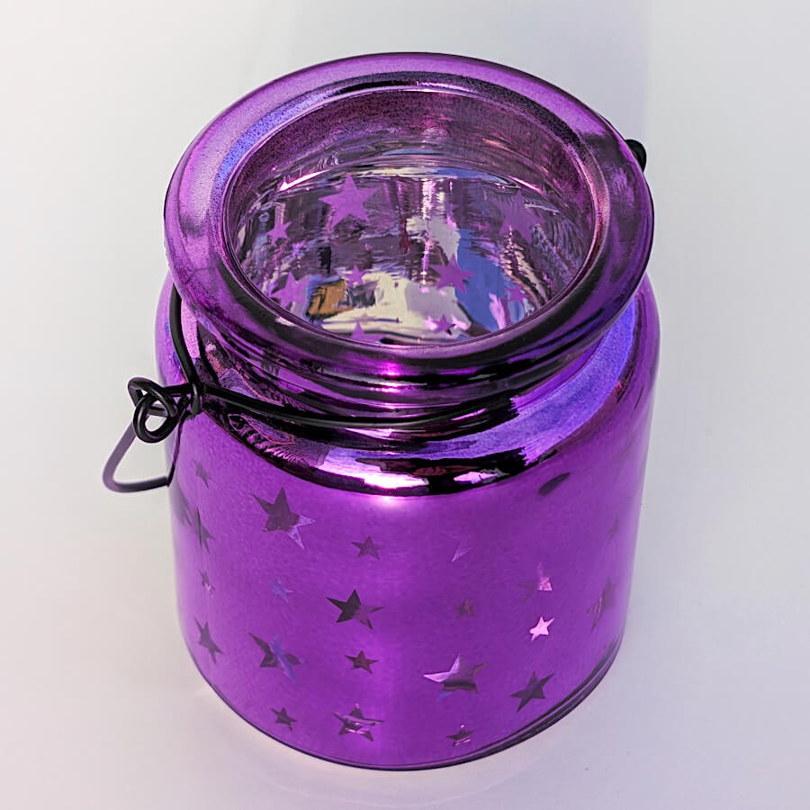 Photophore étoile en verre brillant  | Deco-Delight.com