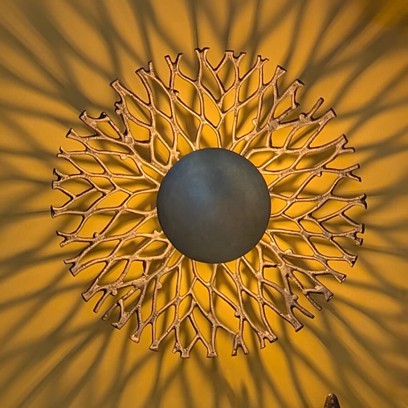 Applique Murale Sculpturale Branche Métal D43 cm | Deco-Delight.com