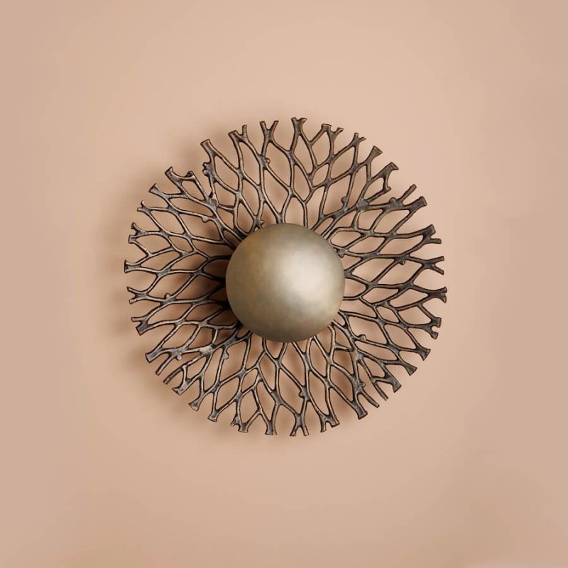 Applique Murale Sculpturale Branche Métal D43 cm | Deco-Delight.com