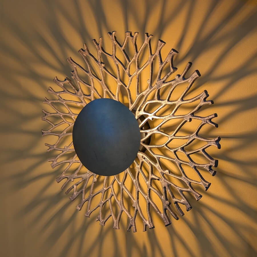 Applique Murale Sculpturale Branche Métal D43 cm | Deco-Delight.com