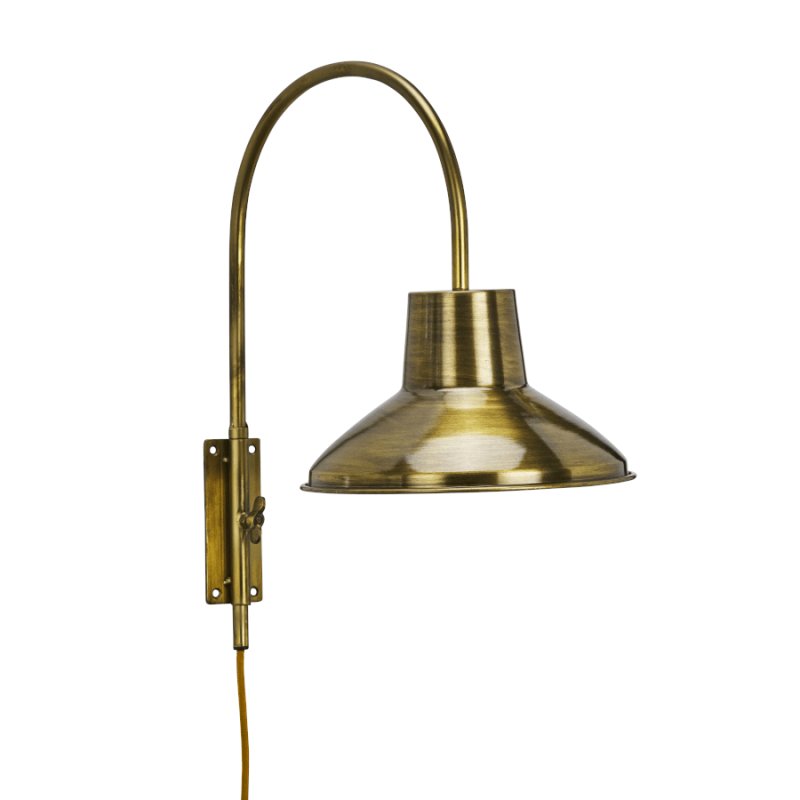 Applique Murale Laiton Industriel Cloche H47 cm | Deco-Delight.com