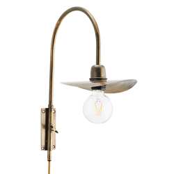 Applique Murale Laiton bras déporté Rétro H45 cm | Deco-Delight.com