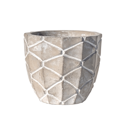 Cache-pot ciment motifs ananas H10.5  | Deco-Delight.com