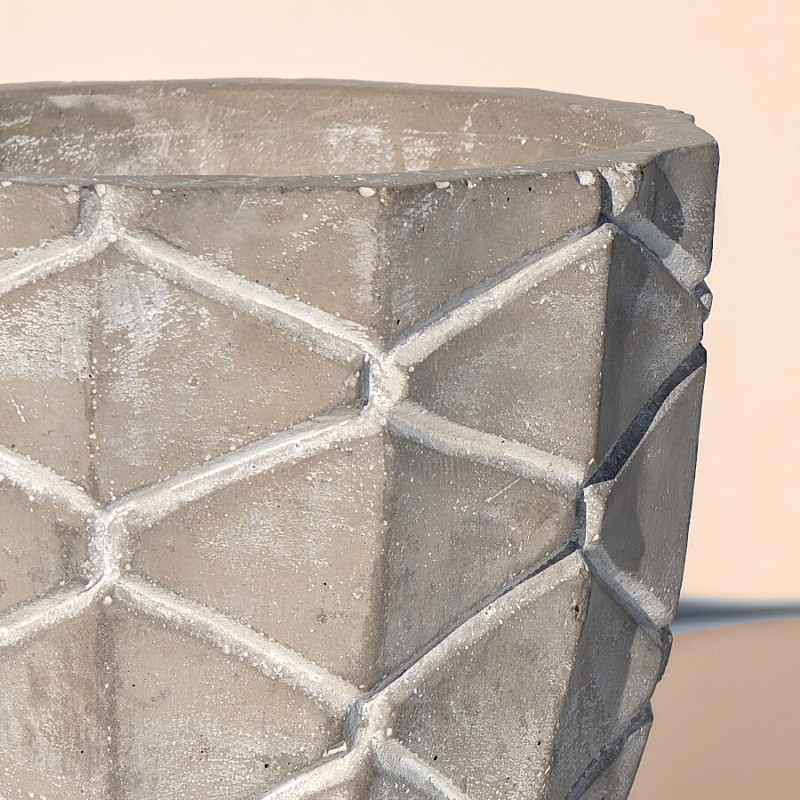 Cache-pot ciment motifs ananas H10.5  | Deco-Delight.com