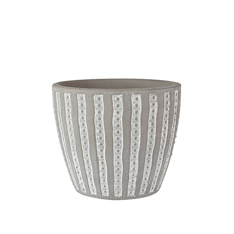 Cache-pot en céramique effet ciment  | Deco-Delight.com