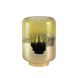 Photophore bicolore doré raffiné en verre  | Deco-Delight.com