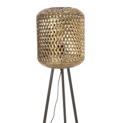 Lampadaire Abat-jour en métal tressé Doré H100 cm | Deco-Delight.com