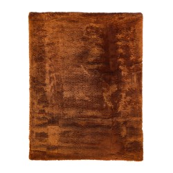 Tapis marron taupe effet fourrure 120x170 cm à poils longs.