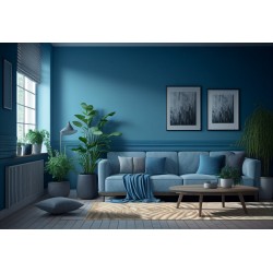 Tapis organique beige créant un contraste doux dans un salon moderne.