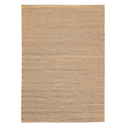 Tapis 160x230 cm effet sisal aux nuances terracotta, bleu et beige.