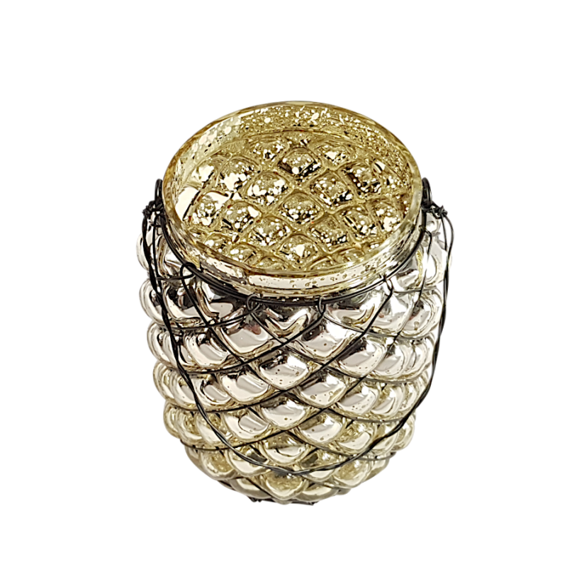 Photophore mercurisé doré déco chic  | Deco-Delight.com