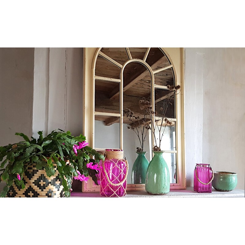 Cache-pot vert d’eau céramique H12 cm | Deco-Delight.com