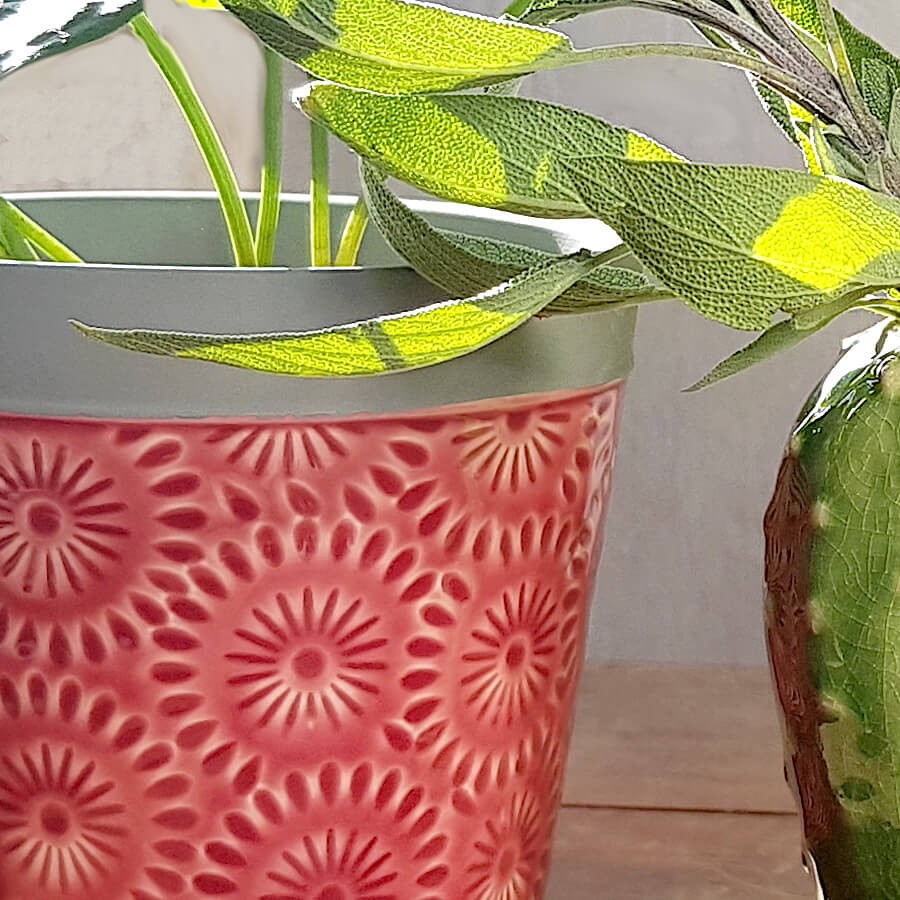 Cache-pot fleurs de pissenlit H12.5 cm | Deco-Delight.com