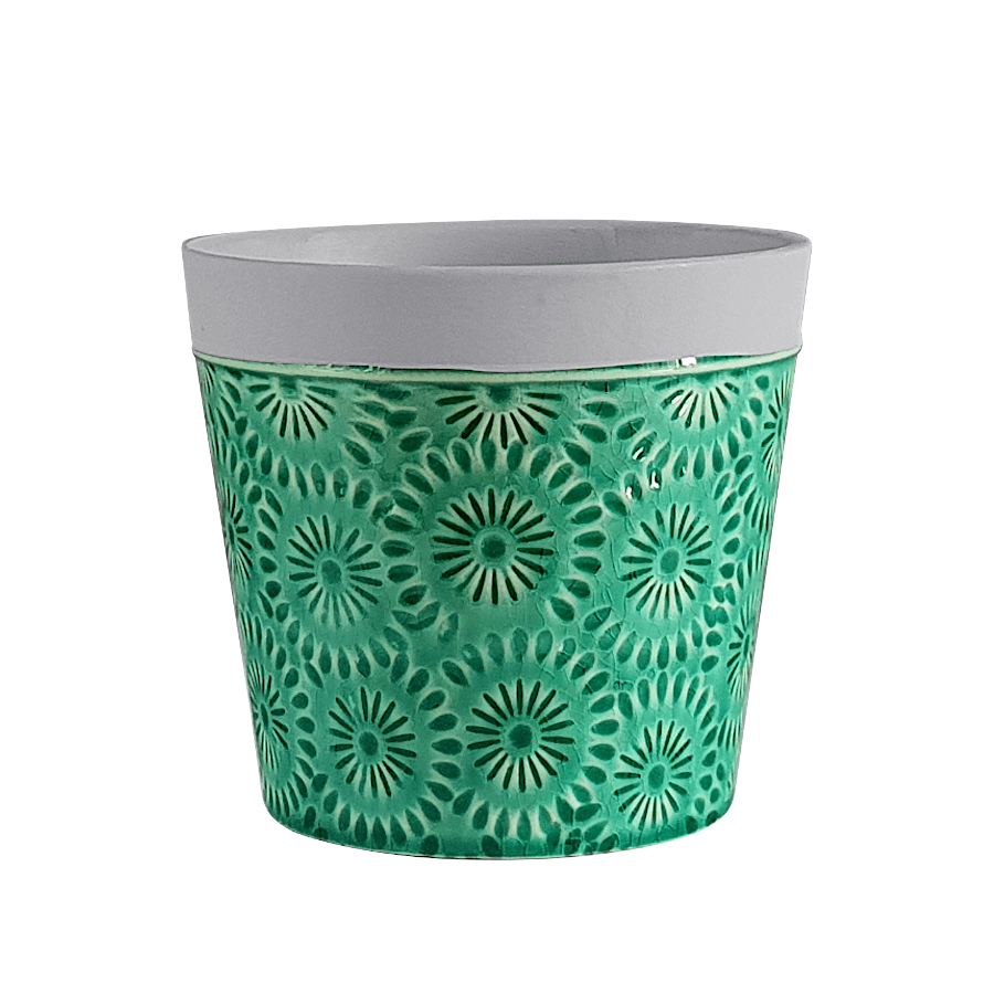 Cache-pot fleurs de pissenlit H12.5 cm | Deco-Delight.com
