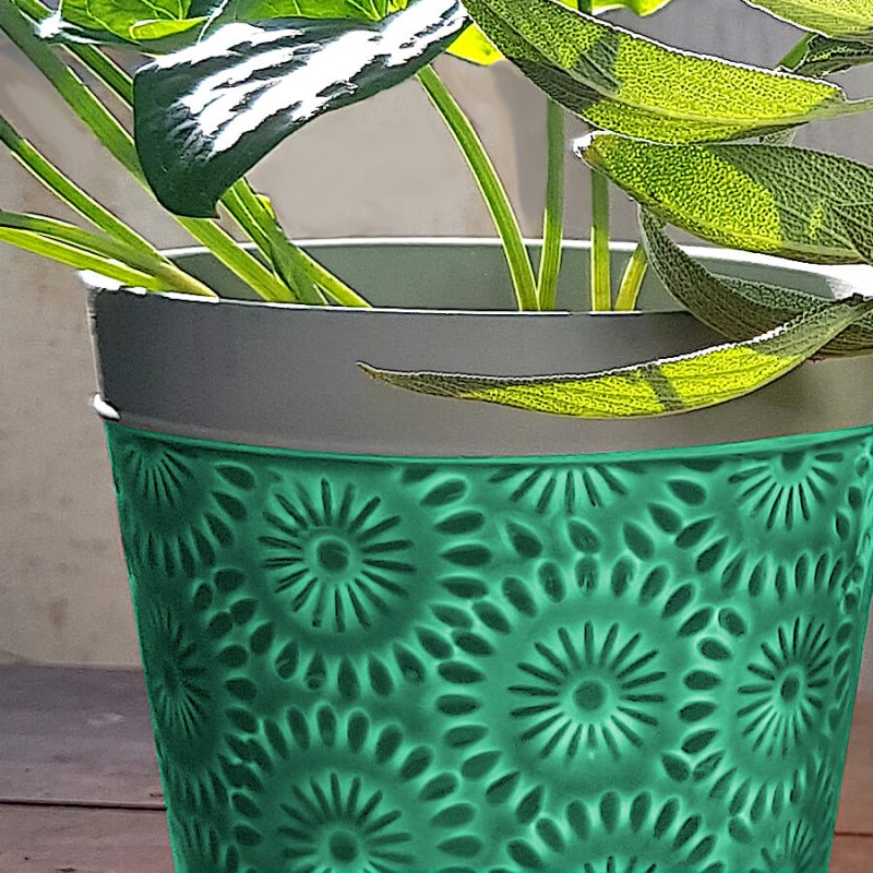 Cache-pot fleurs de pissenlit H12.5 cm | Deco-Delight.com