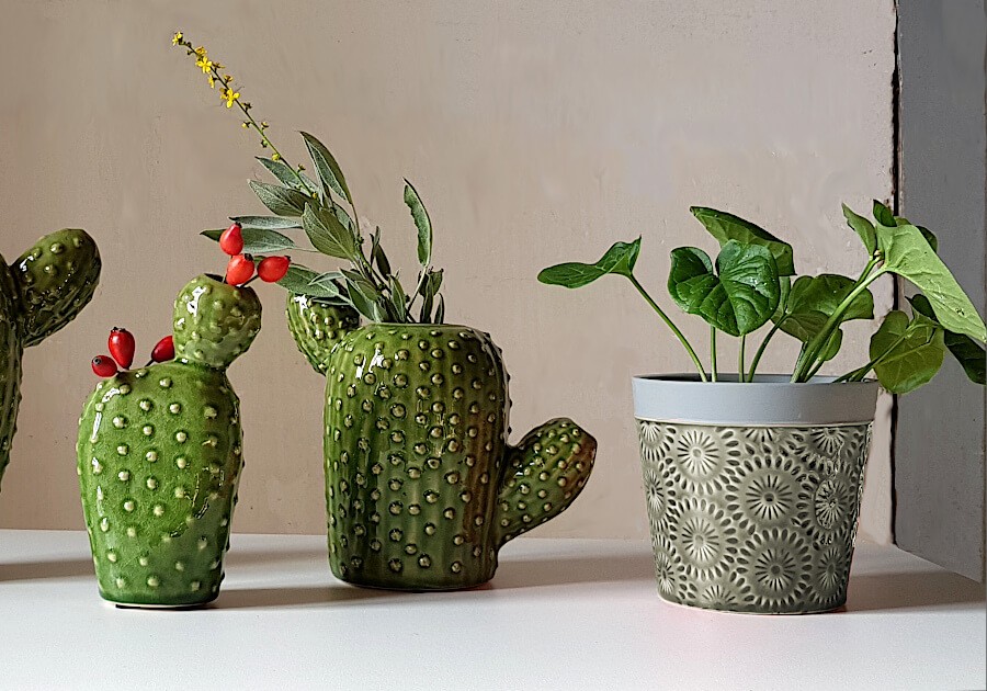 Cache-pot fleurs de pissenlit H12.5 cm | Deco-Delight.com