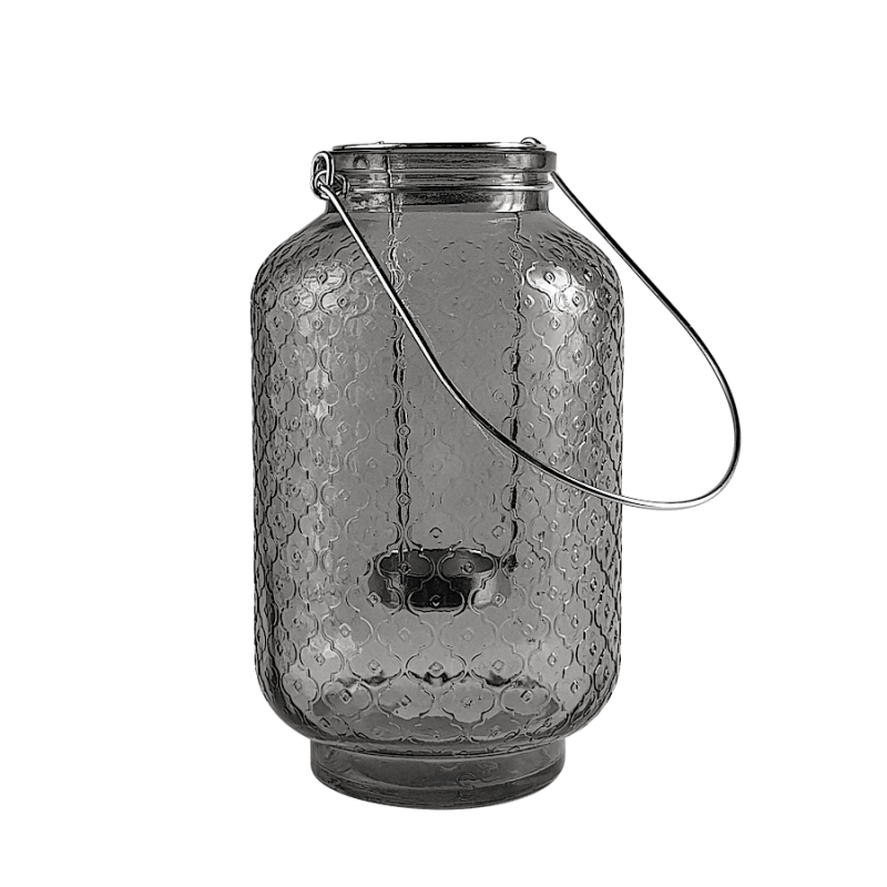 Photophore oriental gris foncé en verre  | Deco-Delight.com Photophore oriental gris foncé en verre  | Deco-Delight.com