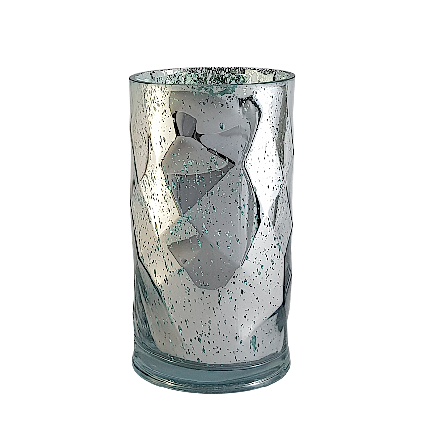 Vase géométrique turquoise mercurisé | Deco-Delight.com Vase géométrique turquoise mercurisé | Deco-Delight.com