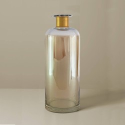Vase topaze col laiton doré chic  | Deco-Delight.com