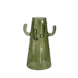 Vase cactus en verre vert original  | Deco-Delight.com