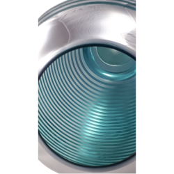 Vase lignes turquoises et argentées  | Deco-Delight.com