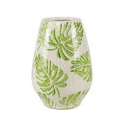 Vase feuille monstera exotique H21 cm | Deco-Delight.com