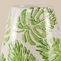 Vase feuille monstera exotique H21 cm | Deco-Delight.com