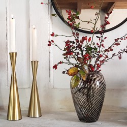 Vase en verre à croisillons noirs H19 cm | Deco-Delight.com