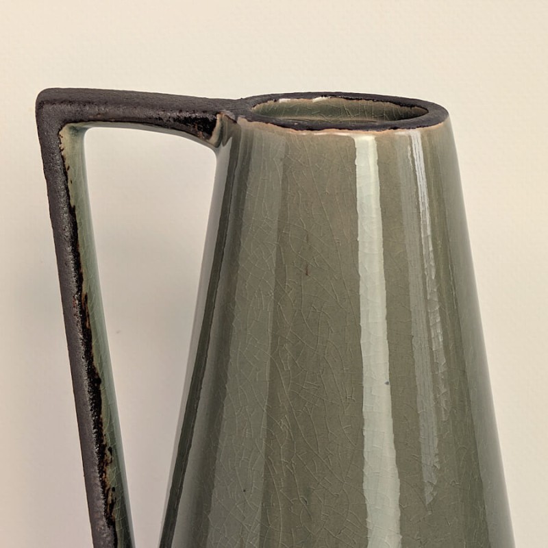 Pichet terre cuite motifs vert de gris H29 cm | Deco-Delight.com