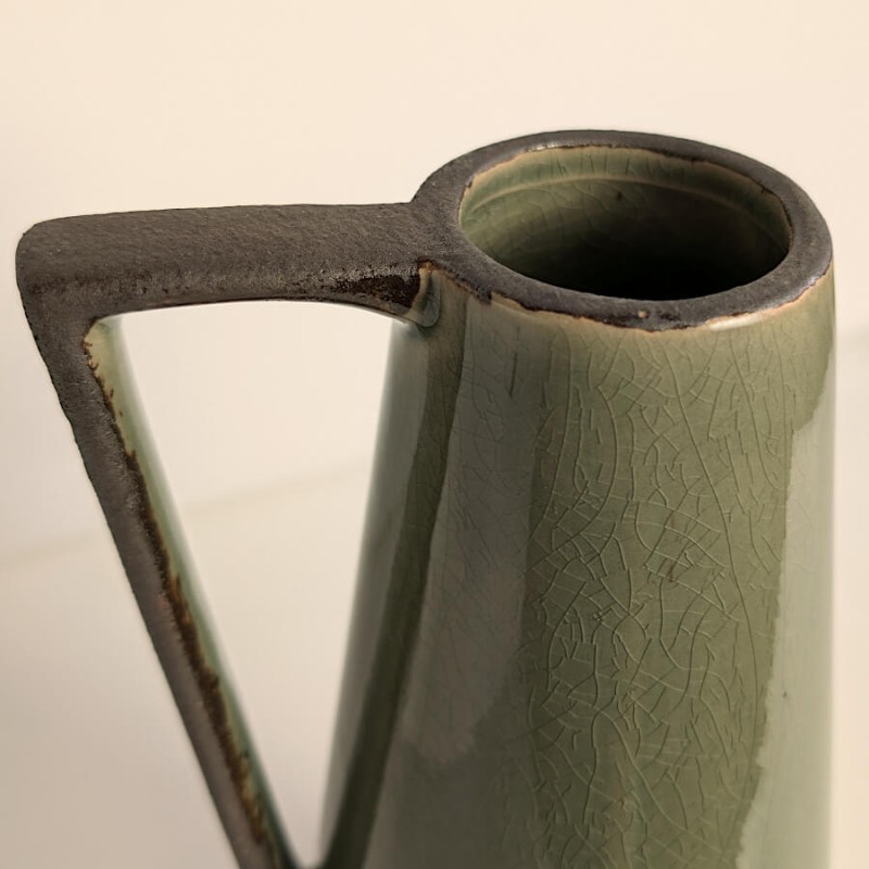 Pichet terre cuite motifs vert de gris H29 cm | Deco-Delight.com