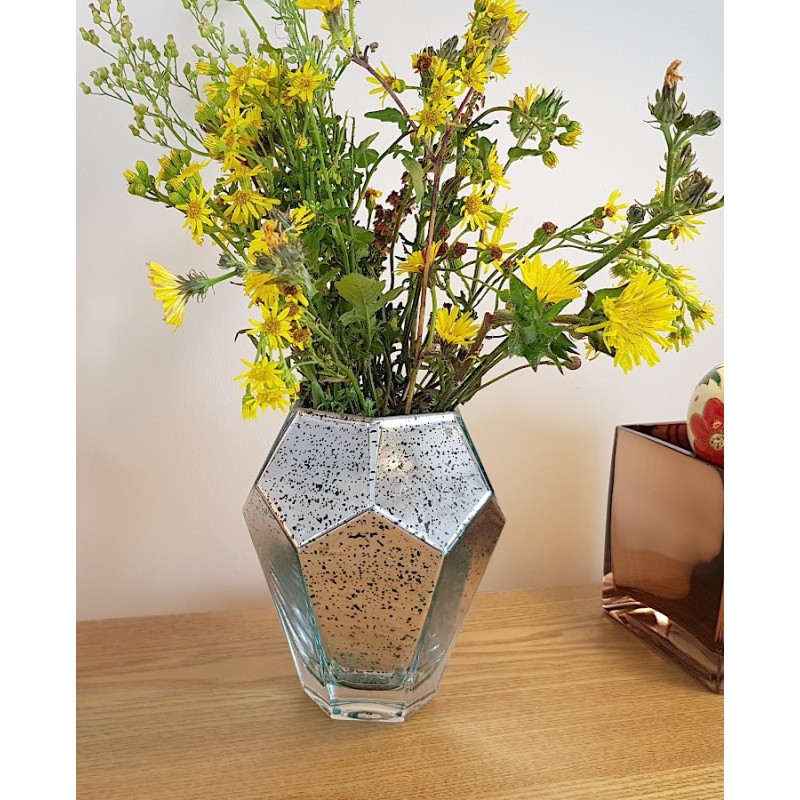 Vase géométrique mercurisé turquoise  | Deco-Delight.com Vase géométrique mercurisé turquoise  | Deco-Delight.com